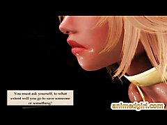 This animated video features a hot, naughty character getting her tight tits titty-fucked be...