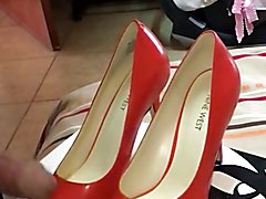 Playing with lovely friends wife heels Playing with my lovely friends wife`s heels is a grea...