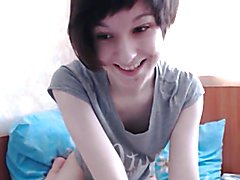This solo ladyboy masturbation video in 60 fps captures the youthful beauty of a young trans...