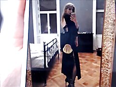 Blonde trans plays with her butt and penis closeup on cam. Webcam HD videos of this petite, ...