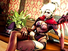This compilation video features huge futanari cocks and boobs in an Overwatch-inspired fanta...