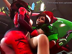 This animated teen Tracer diva video features a cocky Overwatch character showing off her bi...